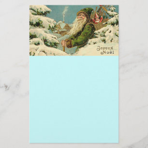 Vintage Santa - Joyeux Noel Stationery