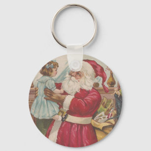Vintage Santa Key Ring