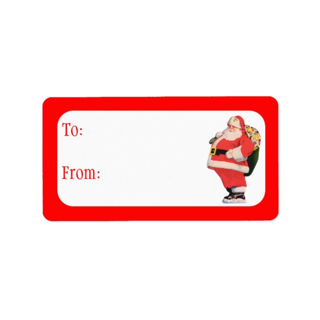 Vintage Santa Label (Front)