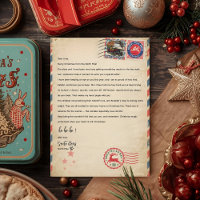 Vintage Santa Letter Template | Personalized North
