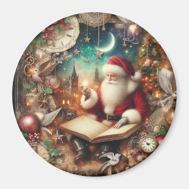Vintage Santa Magnet (Front)