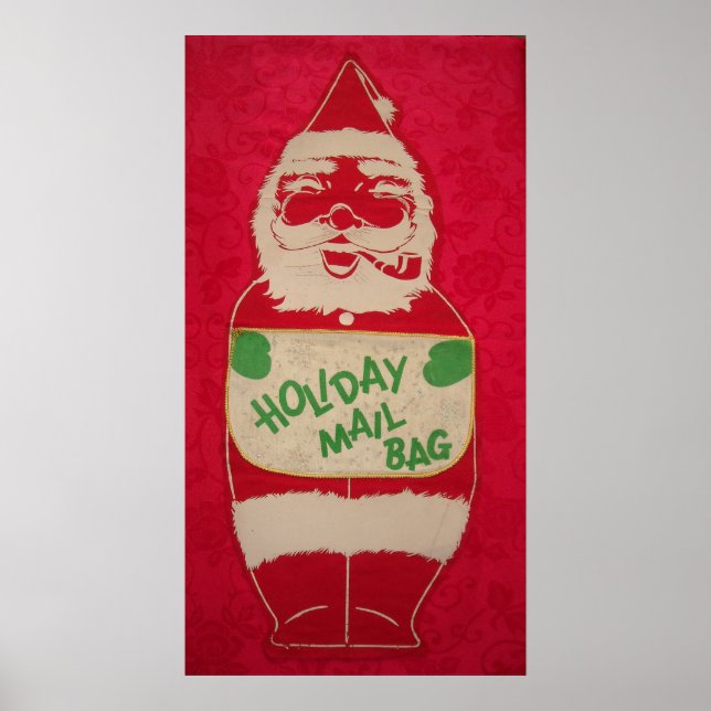 Vintage Santa Mail Bag Poster (Front)