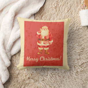Vintage Santa Merry Christmas Cushion
