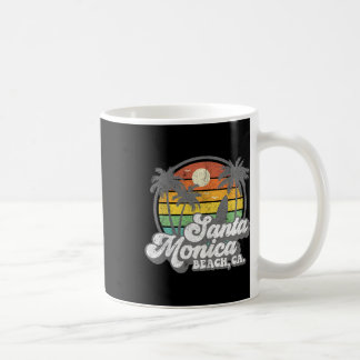 Vintage Santa Monica Beach California Surf Surfing Coffee Mug
