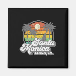 Vintage Santa Monica Beach California Surf Surfing Magnet