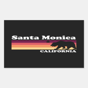 Vintage Santa Monica California Rectangular Sticker