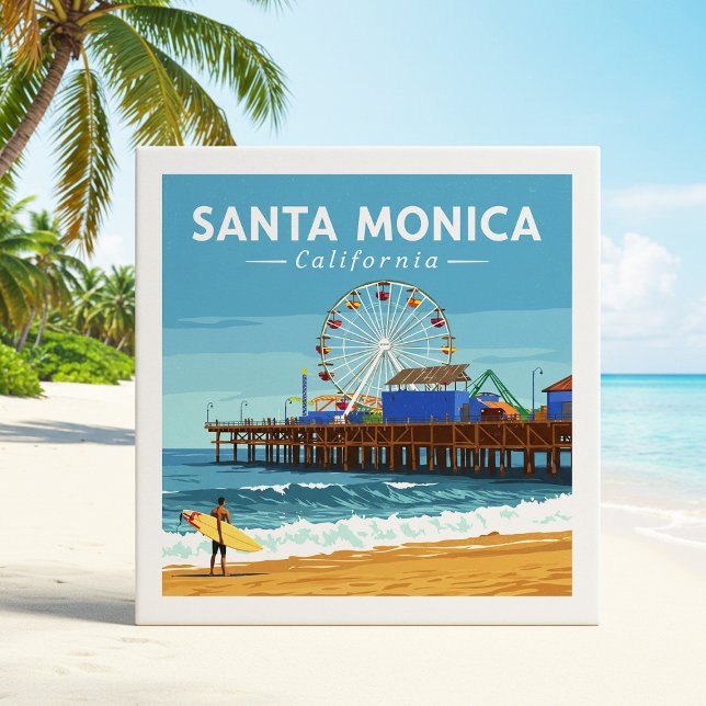 Vintage Santa Monica California Tile (Creator Uploaded)
