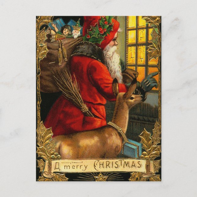 Vintage Santa Postcard (Front)