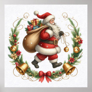 Vintage Santa Poster