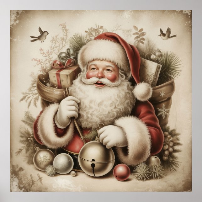 Vintage Santa Poster (Front)