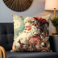 Vintage Santa Reindeer Christmas Collage