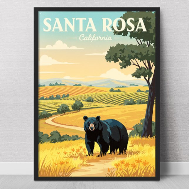 Vintage Santa Rosa California Poster (Creator Uploaded)