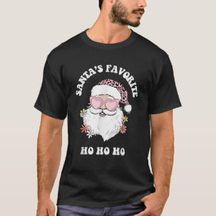 Vintage Santa s Favorite Ho Ho Ho Fun Retro Pink C T-Shirt