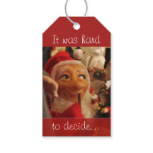Vintage Santa Seasonal Tags Hard to Decide
