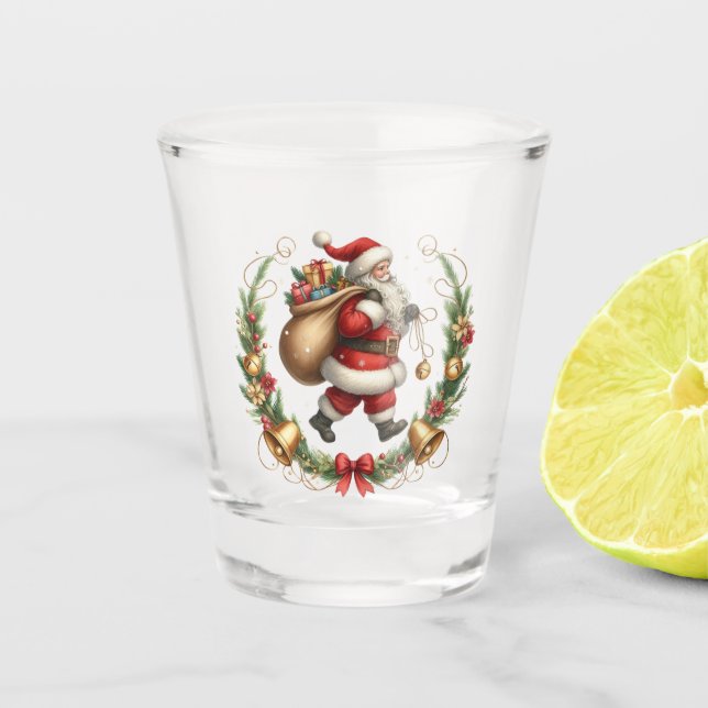 Vintage Santa Shot Glass (Front)