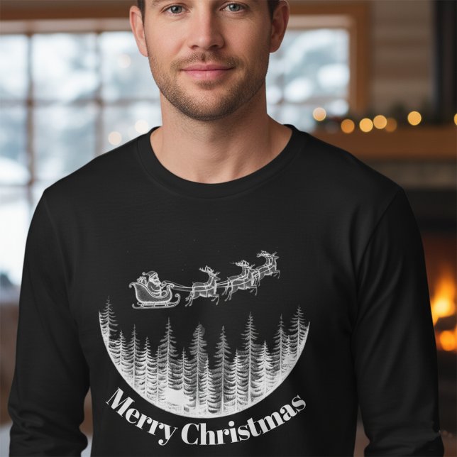 Vintage Santa Sleigh Christmas T-Shirt (Creator Uploaded)