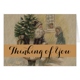 Vintage Santa Snow Christmas Tree