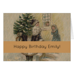 Vintage Santa Snow Christmas Tree