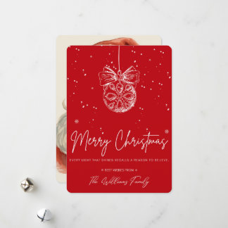 Vintage Santa & Snowfall – Elegant Christmas Holiday Card