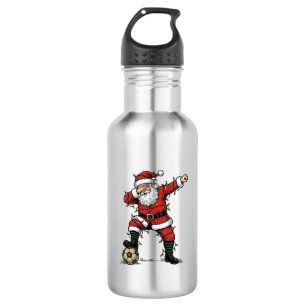 Vintage Santa Soccer Christmas Sports Shirt_1 532 Ml Water Bottle