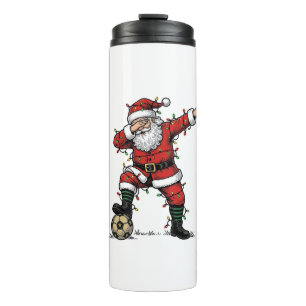 Vintage Santa Soccer Christmas Sports Shirt_1 Thermal Tumbler