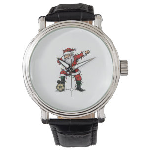 Vintage Santa Soccer Christmas Sports Shirt_1 Watch