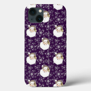 Vintage Santa & Stars iPhone 13 Case