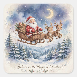 Vintage Santa Stickers
