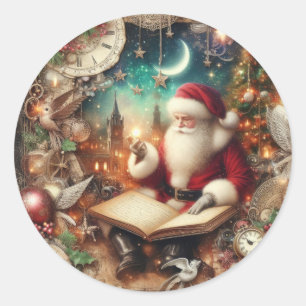 Vintage Santa Stickers