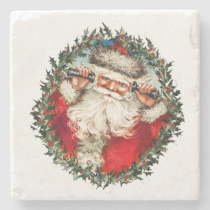 Vintage Santa Stone Coaster