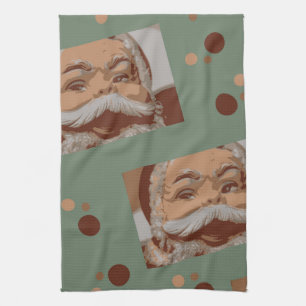Vintage Santa Tea Towel