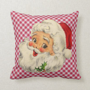 vintage santa throw pillow