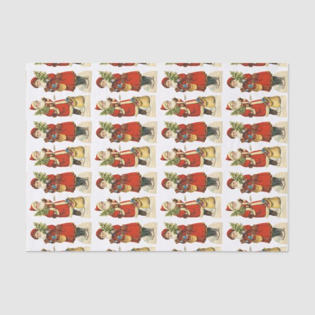 Vintage Santa Tissue Paper (Front)