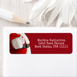 Vintage Santa Typewriter Christmas Return Address