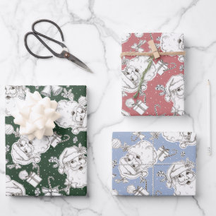 Vintage Santa Wrapping Paper
