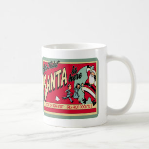 Vintage Santa's Christmas Holiday Workshop Coffee Mug