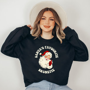 Vintage Santa's Favourite Brunette Sweatshirt