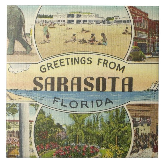 Vintage Sarasota Ceramic Tile (Front)