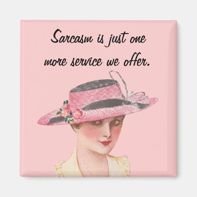 Vintage Sarcasm Magnet (Front)