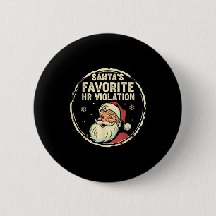 Vintage Sarcastic Retro Hr Violation Christmas Off 6 Cm Round Badge