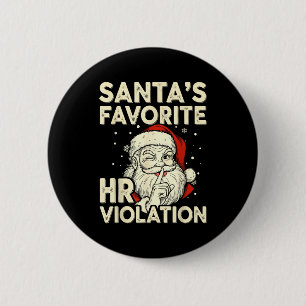 Vintage Sarcastic Retro Hr Violation Christmas Off 6 Cm Round Badge