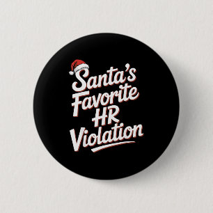 Vintage Sarcastic Retro Hr Violation Christmas Off 6 Cm Round Badge
