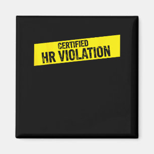 Vintage Sarcastic Retro Hr Violation Christmas Off Magnet