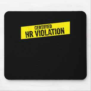 Vintage Sarcastic Retro Hr Violation Christmas Off Mouse Pad