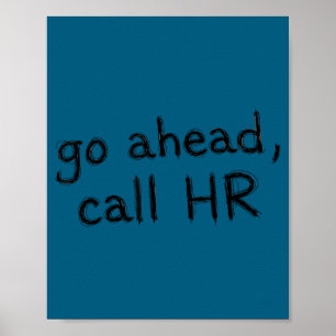 Vintage Sarcastic Retro Hr Violation Christmas Off Poster