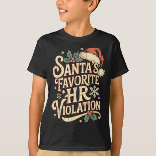 Vintage Sarcastic Retro Hr Violation Christmas Off T-Shirt