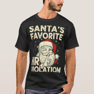 Vintage Sarcastic Retro Hr Violation Christmas Off T-Shirt