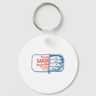 Vintage Sardines Fish Sardine Graphic For Men Wome Key Ring