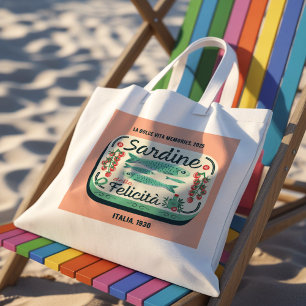 Vintage Sardines, Italian Travel Memories Tote Bag