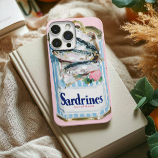 Vintage Sardines Tin Oil Painting Seafood Art Phon iPhone 15 Pro Case